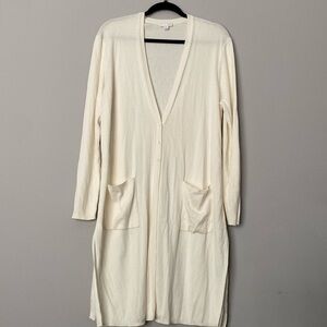 J Jill cream duster cardigan